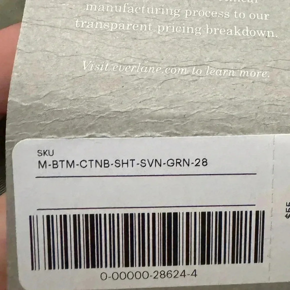 Men’s Everlane Green Performance Chino Shorts Size 28 - Picture 4 of 5